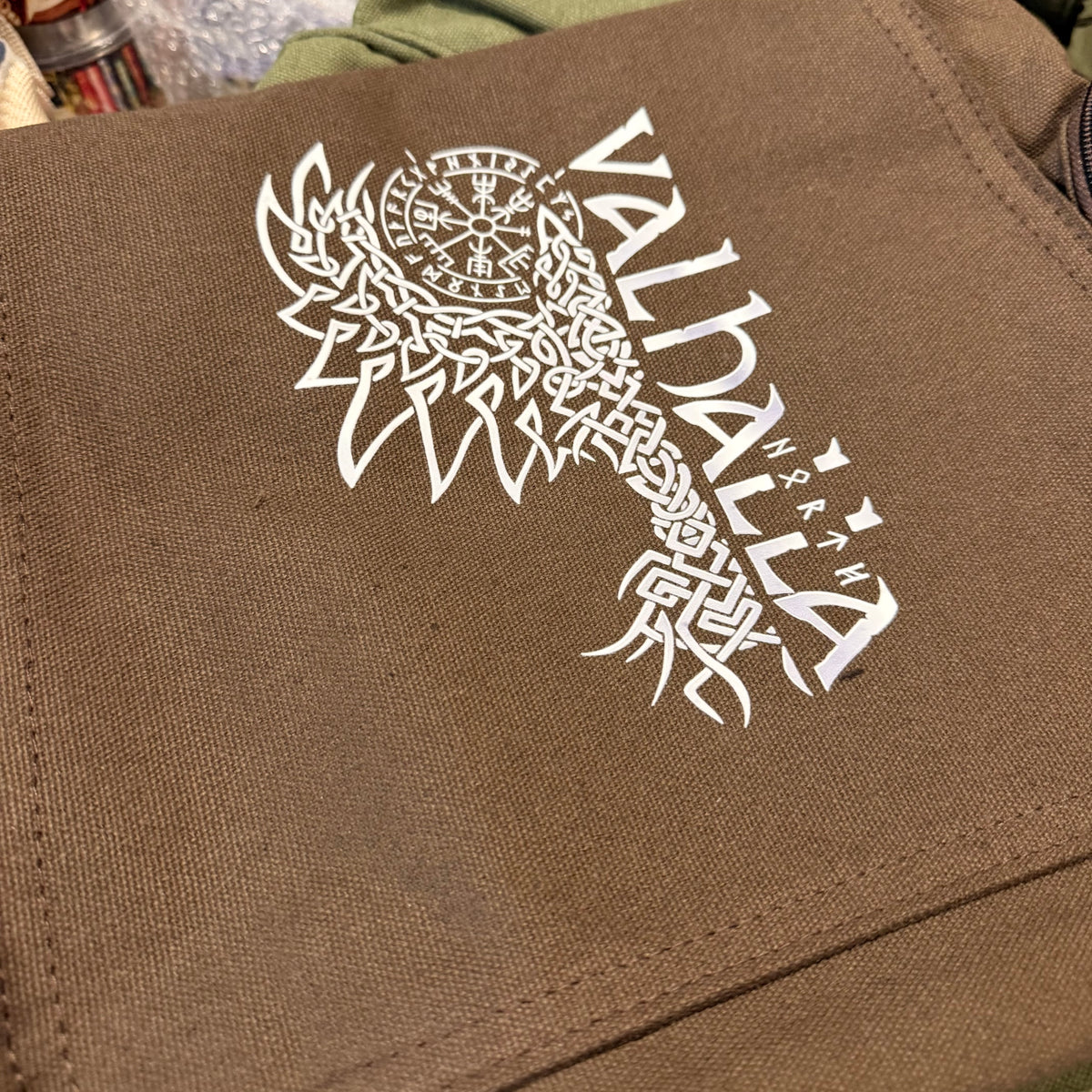 Multi-Pocket Crossbody Vintage Messenger Bag - "Valhalla"