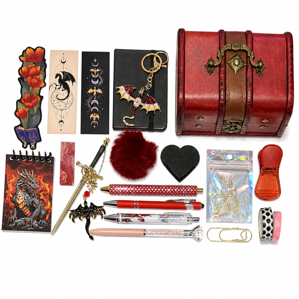 Dragon Chest Desk Bundle (Fiery Red) Exclusive