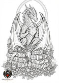 Red Dragon Colouring Page