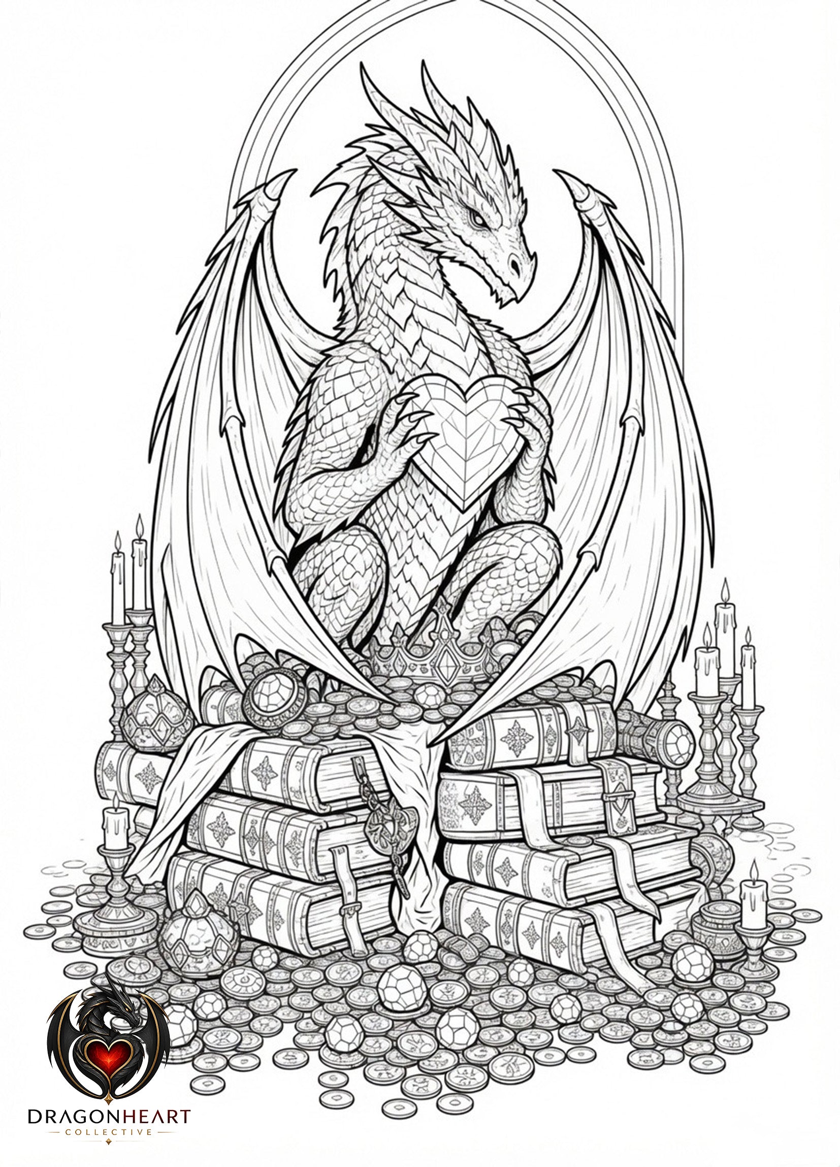 Red Dragon Colouring Page